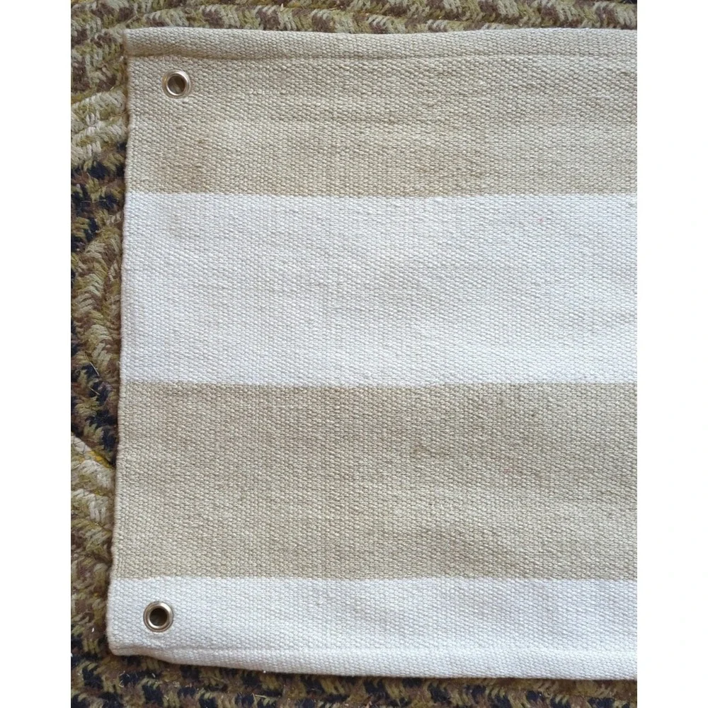 Bunny Williams Dash & Albert Handwoven Sample Rug Pet UV Falls‎ Village Cement